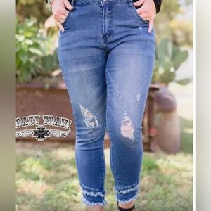 🍁SALE….🍁 Crazy Train Jitter Bug Jeans Size 3